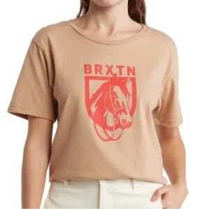 NWT Brixton Old Billy Horse Vintage Short Sleeve Tee in Mojave